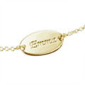 Personalised Baby Name Bracelet Personalised gold-plated sterling silver baby bracelet with name pendant