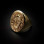Personalised Coat Of Arms Family Crest Signet Ring in Solid Sterling Silver or Gold Wax Seal