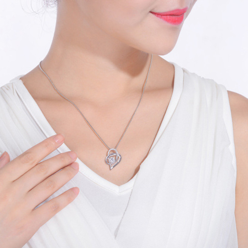 I Love You To The Moon and Back Heart Necklace Sterling silver heart necklace with I Love You To The Moon and Back message