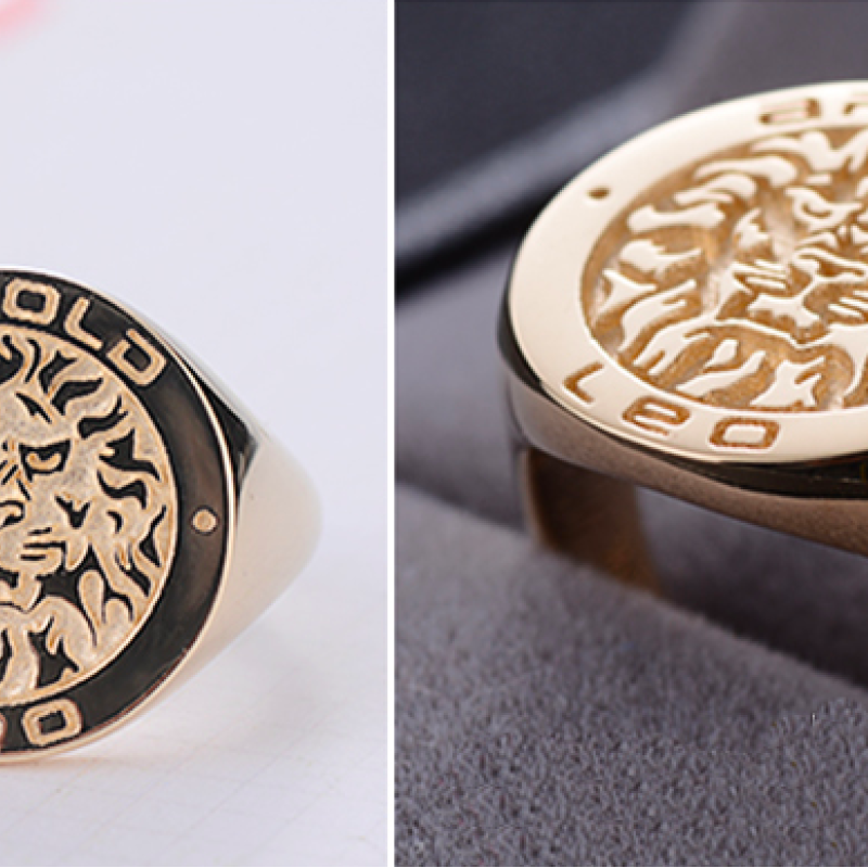 Personalised family crest signet ring product image