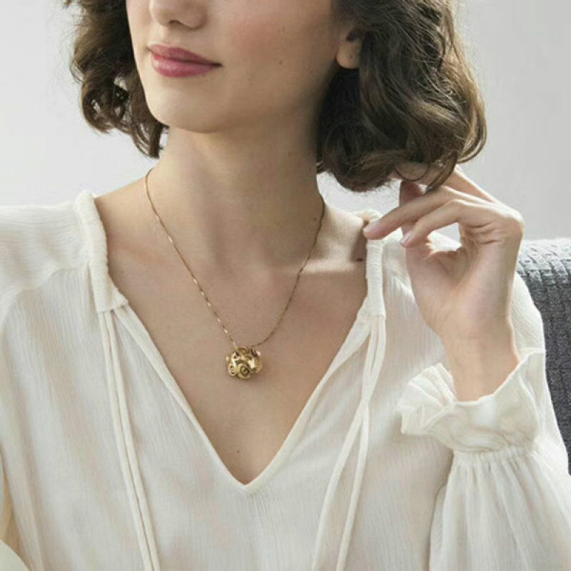 Double monogram caged necklace with personalised initials