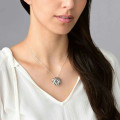 Double monogram caged necklace with personalised initials