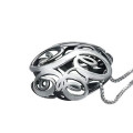 Double monogram caged necklace with personalised initials