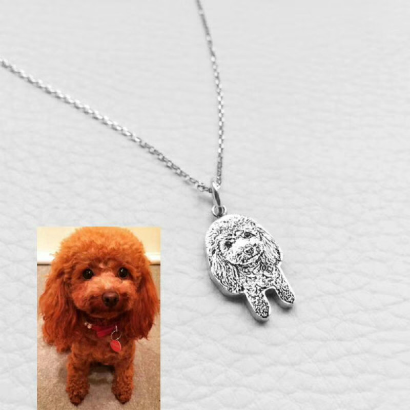 Personalised pet photo pendant necklace