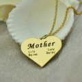Mother Heart Family Names Necklace Personalised Mother heart family names necklace