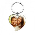 Coloured Heart Photo Keyring Heart-shaped coloured photo keyring for a personalised image