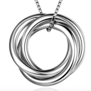 30th Birthday 'Three Rings For Three Decades' Russian Ring Necklace - 30th Birthday Gift For Her