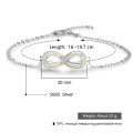 White Opal Infinity Bracelet in Sterling Silver White opal infinity bracelet with personalised engraving in sterling silver
