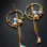 Long Tassel Hook Drop Earrings With Enamel Flower And Bird