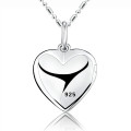Personalised open-heart photo locket pendant necklace