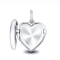 Personalised open-heart photo locket pendant necklace