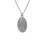 Fingerprint Oval Necklace in Sterling Silver