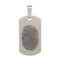 Fingerprint Dog Tag Necklace Fingerprint dog tag necklace