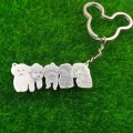 Personalised Multi-Pet Photo Memorial Keyring Personalised multi-pet photo memorial keyring with engraved pendant