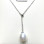 Freshwater Pearl Oval Lariat Drop Necklace Gift For Her