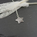 Personalised Handprint Footprint Star Necklace Sterling silver handprint or footprint star necklace