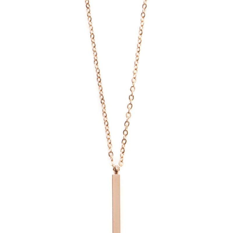 Personalized Long Bar Necklace Personalized long vertical bar necklace product view