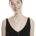 Personalized Long Bar Necklace Personalized long vertical bar necklace product view