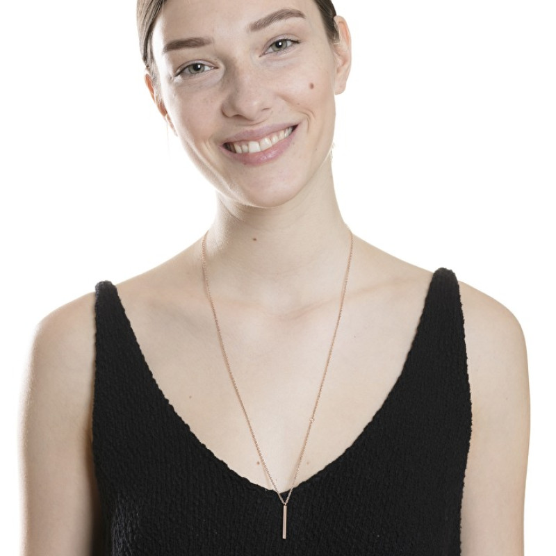 Personalized Long Bar Necklace Personalized long vertical bar necklace product view