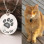 Actual Pet Paw Print Pendant Necklace 925 Sterling Silver