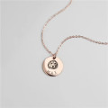Round pendant necklace personalised with an engraved pet photo
