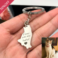 Personalized Pet Photo Keyring Personalized sterling silver pet photo keyring keepsake