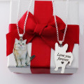 Personalised sterling silver pet photo necklace