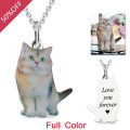 Personalised sterling silver pet photo necklace
