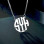 Round Monogram Initial Necklace