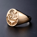 Family Crest Signet Ring in Gold Plated Sterling Silver Personalised family crest signet ring in gold plated sterling silver