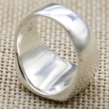 Solid Sterling Silver Square Signet Ring With Gold Brushed Surface Effect