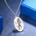 Personalised men's St Christopher silver necklace