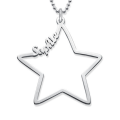 Personalised Star Name Necklace in star script lettering