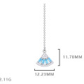 Tassel fan drop earrings in sterling silver and gold-plated silver