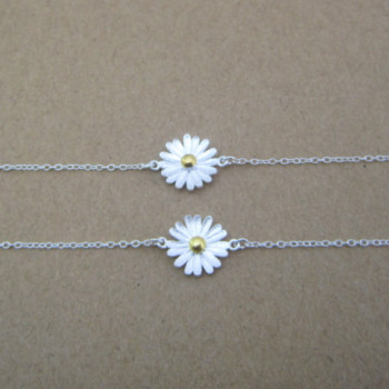Sterling Silver Dainty Sunflower Bracelet Unique Sunflower Jewellery Sterling Silver Dainty Sunflower Bracelet Unique Sunflower Jewellery
