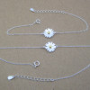 Sterling Silver Dainty Sunflower Bracelet Unique Sunflower Jewellery