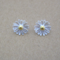 Dainty Sterling Silver Sunflower Earrings Dainty sunflower earrings with silver petals and yellow gold-plated centres