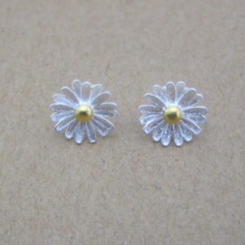 Sterling Silver Dainty Sunflower Earring Unique Sunflower Jewellery