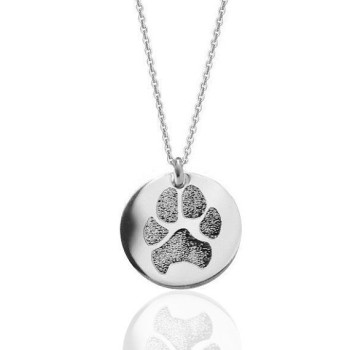 Personalized Pet Memorial Necklace Actual Pet Paw Personalized Pendant Necklace 925 Sterling Silver