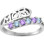 Cherish MOM Cut-out 2-6 Stones Ring