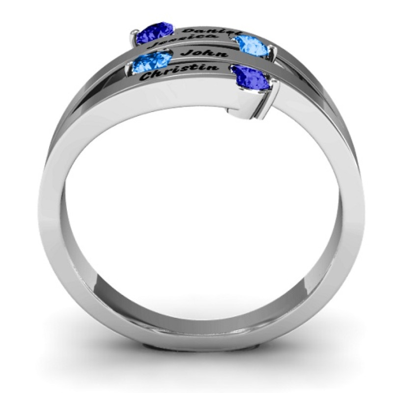 Connection Interwoven Stones Ring Connection Interwoven Stones Ring alternate product view