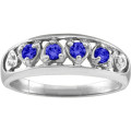Lyric Embedded Hearts Ring with 2-6 Stones Lyric Embedded Hearts Ring with round stones in heart-shaped settings