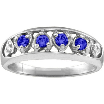 Lyric Embedded Hearts Ring with 2-6 stones