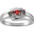 Reverie Angled 2-6 Stones Ring Reverie Angled ring with round stone settings