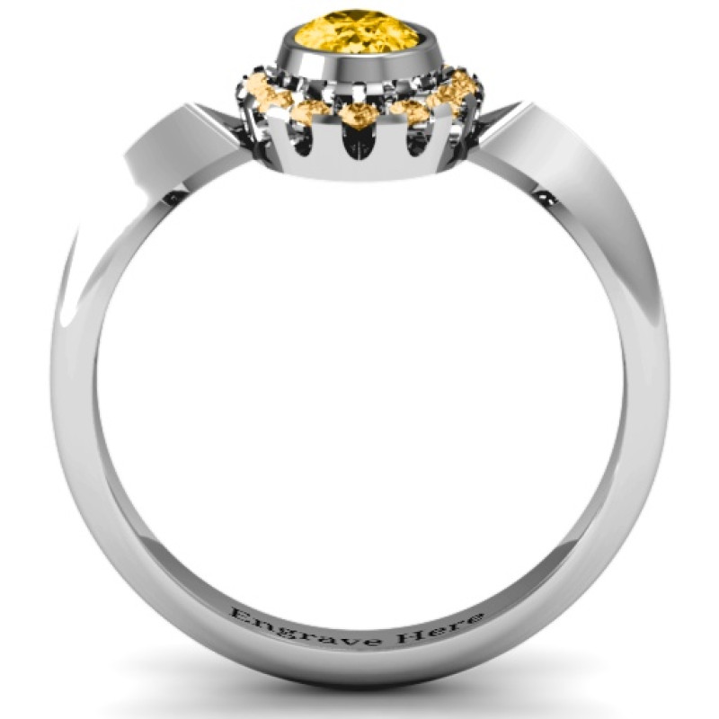 Royal Bezel Set Oval Cluster Ring Royal Bezel Set Oval Cluster Ring product image