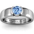 Sophie bezel set round stone ring