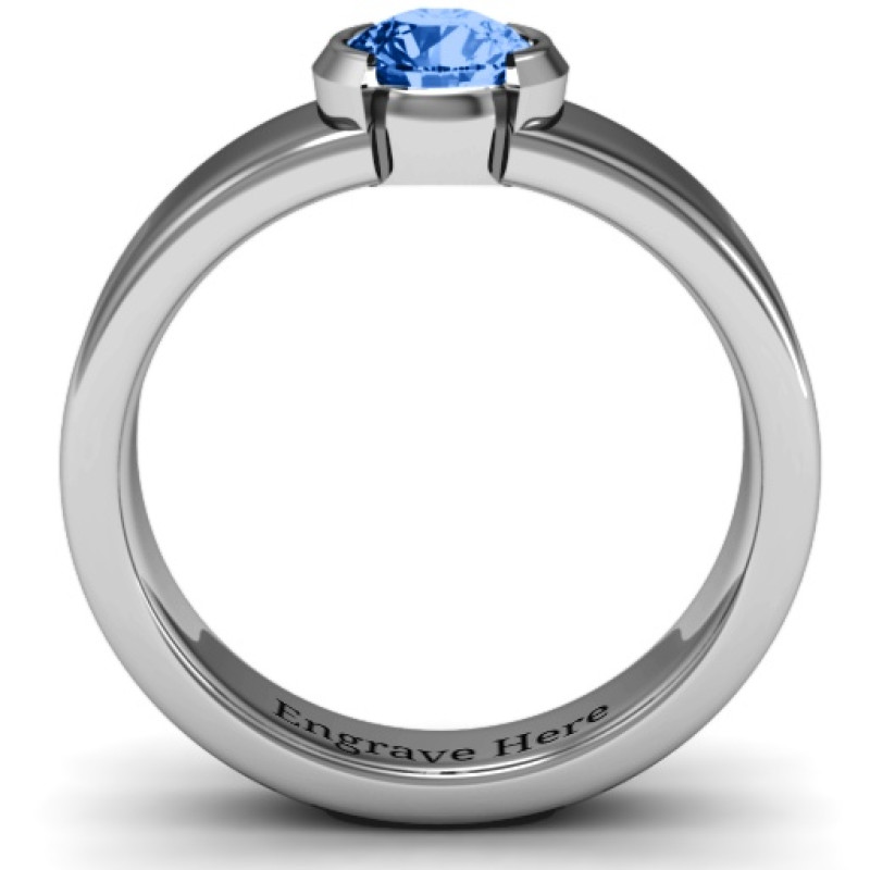Sophie bezel set round stone ring