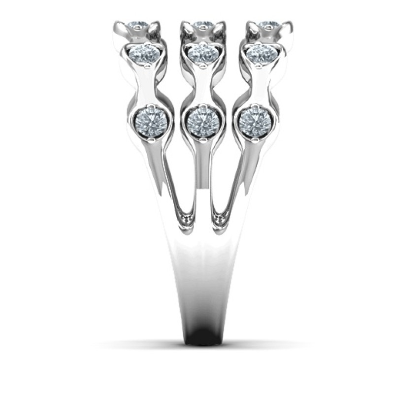 15 Stone Family Wave Ring product image