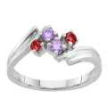 2-7 Winged Accents Ring with winged band and round stones
