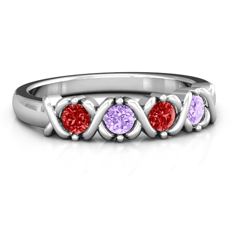 2 to 5 Stone Hugs and Kisses XOXO Ring 2 to 5 stone hugs and kisses XOXO ring